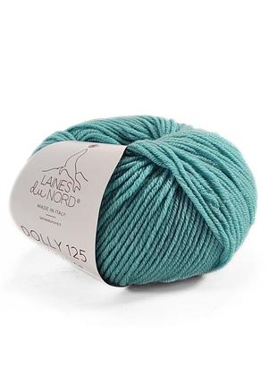 Пряжа dolly 125/доллі 125, аквамариновий 405, laines du nord