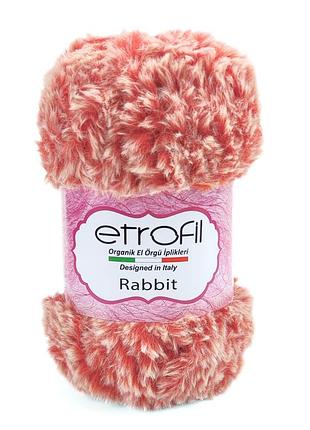Пряжа rabbit/рэббит,грейпфрут меланж 72166, etrofil