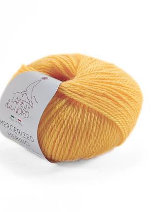 Пряжа mercerized merino/мерсеризед мерино, желтый 21, laines du nord