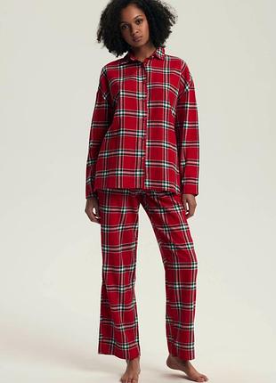Женская теплая фланелевая пижама henderson