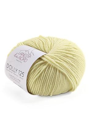 Пряжа dolly 125/доллі 125, лимонний 4, laines du nord