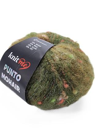 Пряжа punto mohair/пунто мохер, болотяний-липа 01, knit me