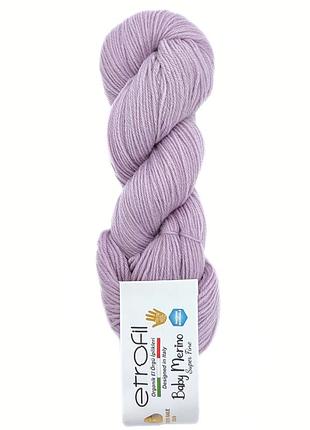 Пряжа baby merino/бэби мерино, сирень 76056, etrofil