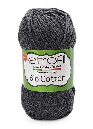 Пряжа bio cotton/био котон, тёмно-серый 10103, etrofil