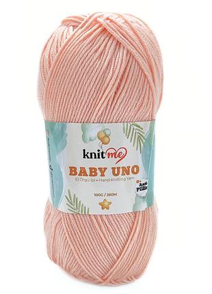Пряжа baby uno/беби уно, розовый коралл 8404, knit me