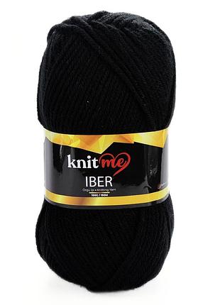 Пряжа iber/ибер, черный ki20, knit me