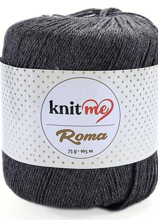 Пряжа roma/рома, темно-серый km1003, knit me