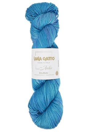 Пряжа dubai/дубай, голубой микс 31057, lana gatto