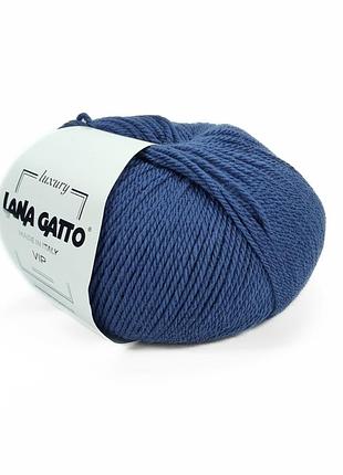 Пряжа vip/вип, синий 10175, lana gatto
