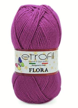 Пряжа flora/флора,лиловый 70659, etrofil