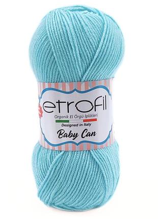 Пряжа baby can/бэби кан, светло-голубой 80042, etrofil