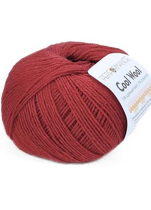 Пряжа cool wool/кул вул, бордовый 20, performance