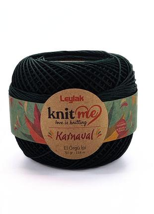 Пряжа karnaval/карнавал, зелено-черный 06506, knit me