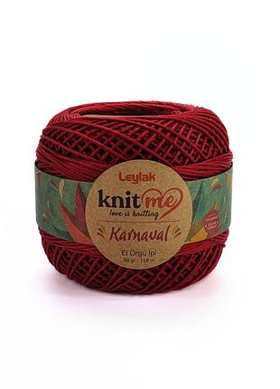 Пряжа karnaval/карнавал, бордовый 01738, knit me