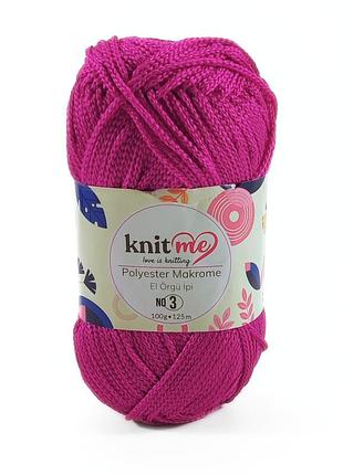 Пряжа makrome №3/макроме №3, мальва 814, knit me