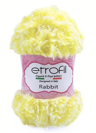 Пряжа rabbit/рэббит,светло-желтый меланж 72165, etrofil