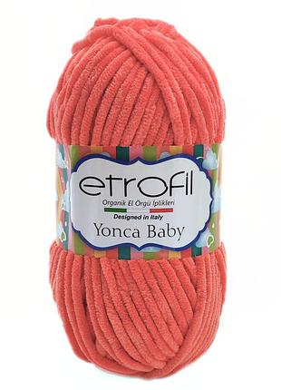 Пряжа yonca baby/йонка бебі, морквяний 70216, etrofil