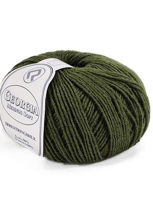 Пряжа georgia/джорджия, милитари-зеленый 408, campolmi