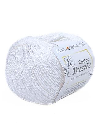 Пряжа cotton dazzle/коттон дазл, белый 02, performance