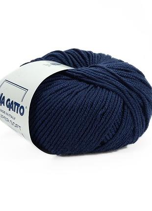 Пряжа super soft/супер софт, темно-синий 13856, lana gatto