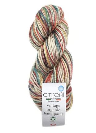 Пряжа vintage organic hand paint/винтаж органик хэнд пэинт,красный-синий-желтый yulitide se717, etrofil