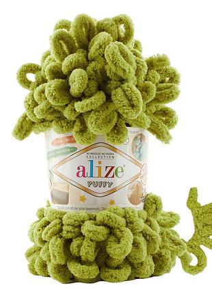 Пряжа alize puffy/ализе пуффи, фисташка 11