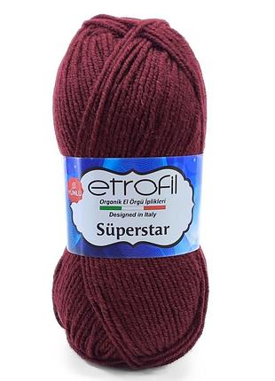 Пряжа superstar/суперстар, бордовий 73143, etrofil