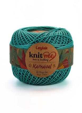 Пряжа karnaval/карнавал, бирюзовый 00054, knit me