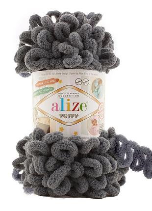 Пряжа alize puffy/ализе пуффи, оловянный 53
