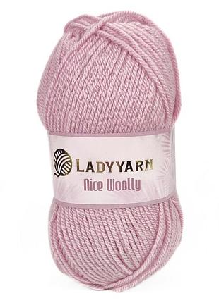 Пряжа nice woolly/найс вулли, розовый nw014, lady yarn