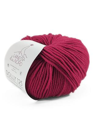 Пряжа dolly 125/долли 125, брусничный 221, laines du nord