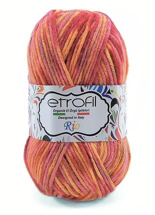 Пряжа rio/рио,терракотовый-розовый-оранжевый-красный bc003, etrofil