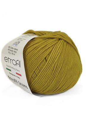 Пряжа etrofil jeans/этрофил джинс,горчичный 046, etrofil