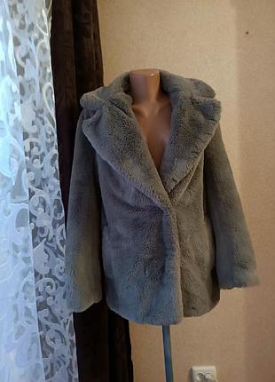 Плюшевая шуба женская