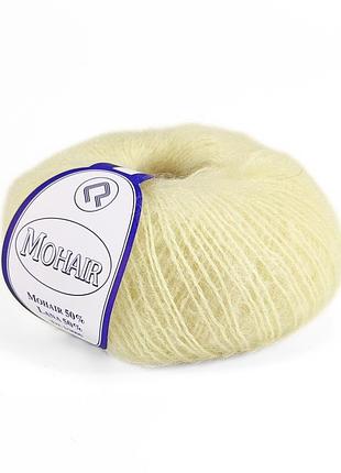 Пряжа mohair/мохер, бледно-желтый 2455, campolmi
