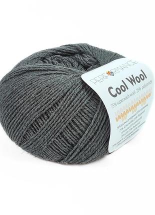 Пряжа cool wool/кул вул, серо-зеленый 236, performance