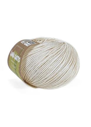 Пряжа sugar/шугар, экрю 07649, lana gatto