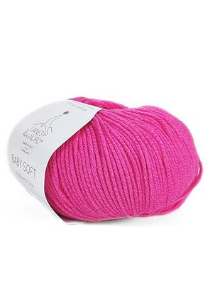 Пряжа baby soft/беби софт, малиновый 29, laines du nord