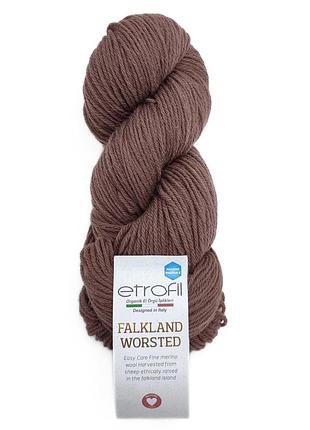 Пряжа falkland worsted/фолклэнд ворстэд,коричневый rust 72130, etrofil