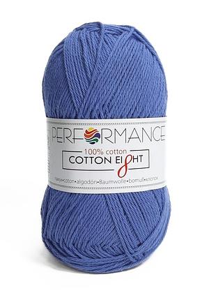 Пряжа cotton eight/коттон ейт, васильковый 1110, performance