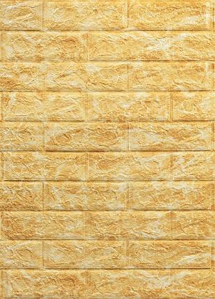 Декоративная 3d панель самоклейка 700х770х5мм глубокий жёлтый (кирпич) (068) sw-00000168