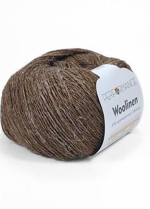 Пряжа woolinen/вулінен, коричневый 219, performance