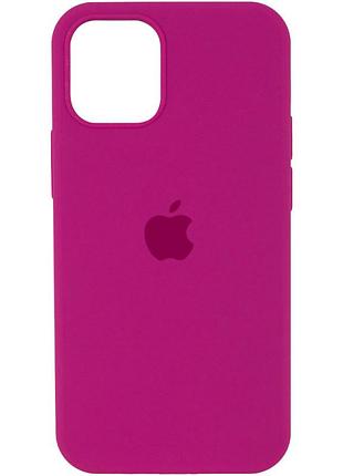 Чехол silicone case full protective (aa) для apple iphone 12 pro max (6.7") малиновый / dragon fruit