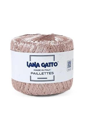 Пряжа paillettes/паллетс, розовый беж 8933, lana gatto