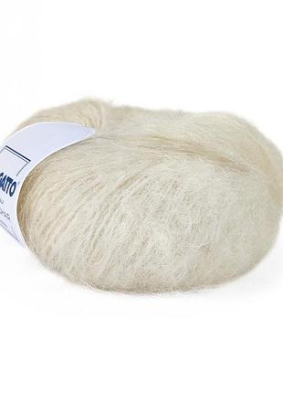 Пряжа wool mohair/вул мохер,жемчужный 6028, lana gatto