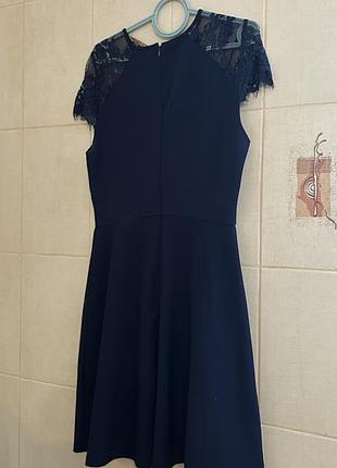 Темно синє коротке плаття