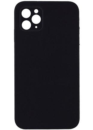 Чехол silicone case square full camera protective (aa) nologo для apple iphone 11 pro max (6.5") черный / black