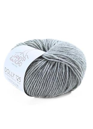 Пряжа dolly 125/доллі 125, світло-сірий 444, laines du nord