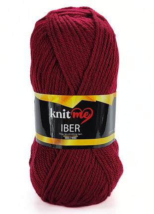 Пряжа iber/ибер, бордовый ki3, knit me