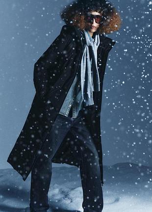 Длинный пуховик с капюшоном, водоотталкивающий и ветрозащитный